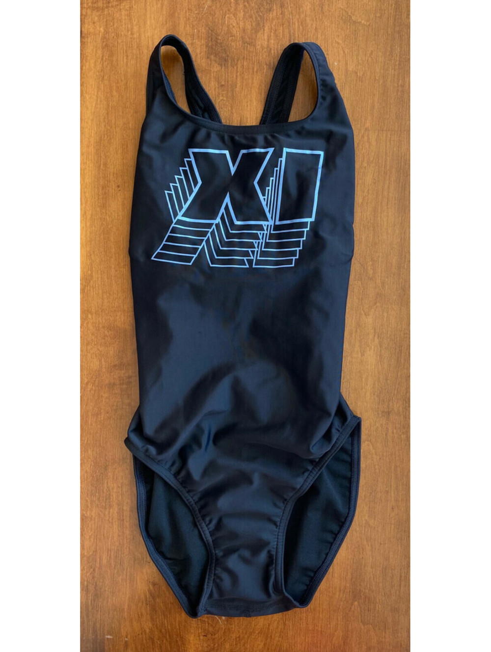 Womens ALPHA XI DELTA SORORITY iSwim Essential 'Xi' ONE PIECE SWIMSUIT Black NWT